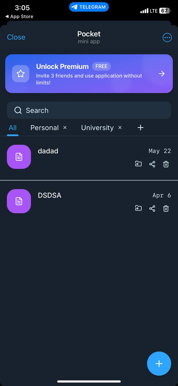 Pocket screenshots screenshot 1